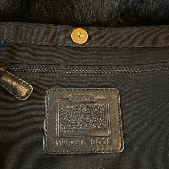 Coach logo nylon fur trimmed purse - Picture 8 of 9